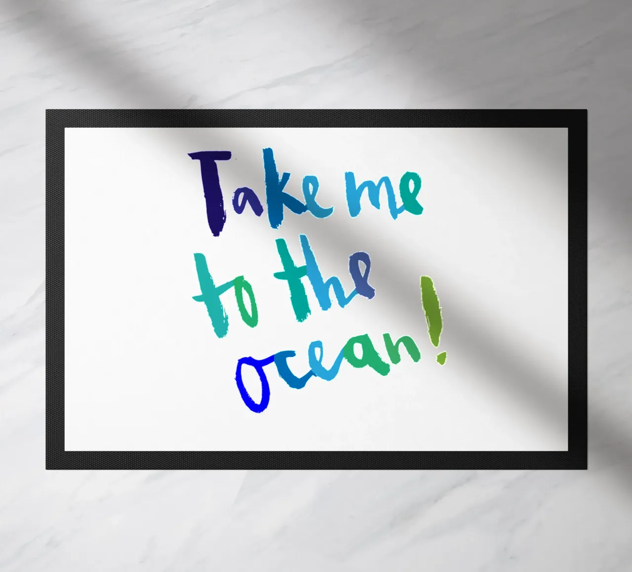 Ocean Fußmatte von Brushmeetspaper