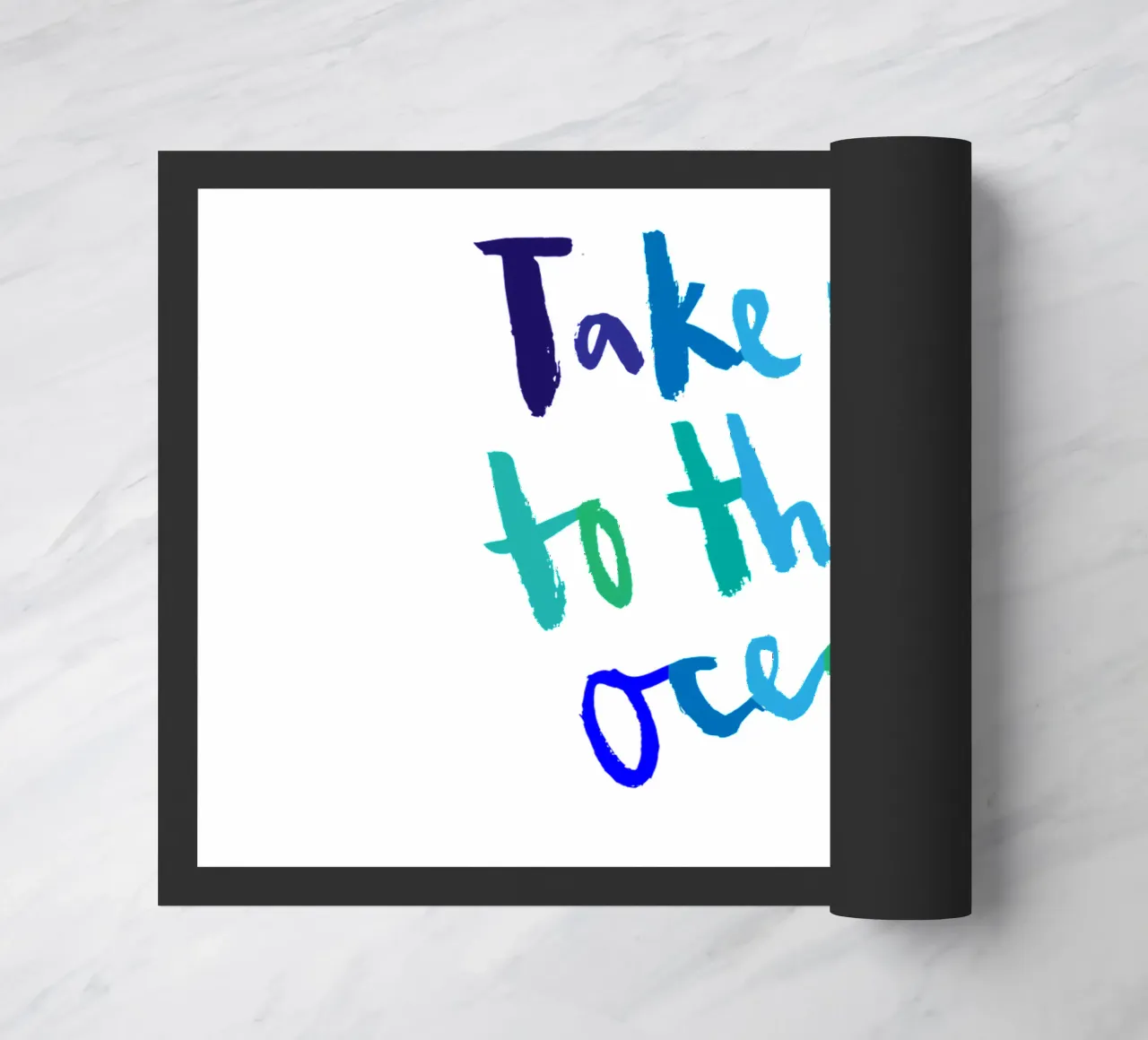 Ocean Fußmatte von Brushmeetspaper