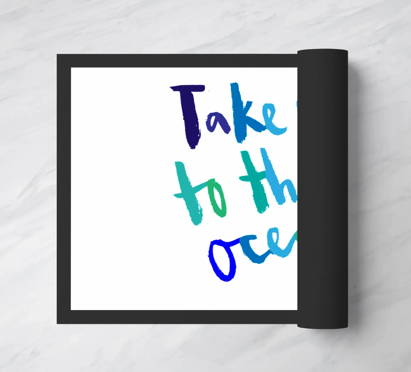 Ocean Fußmatte von Brushmeetspaper