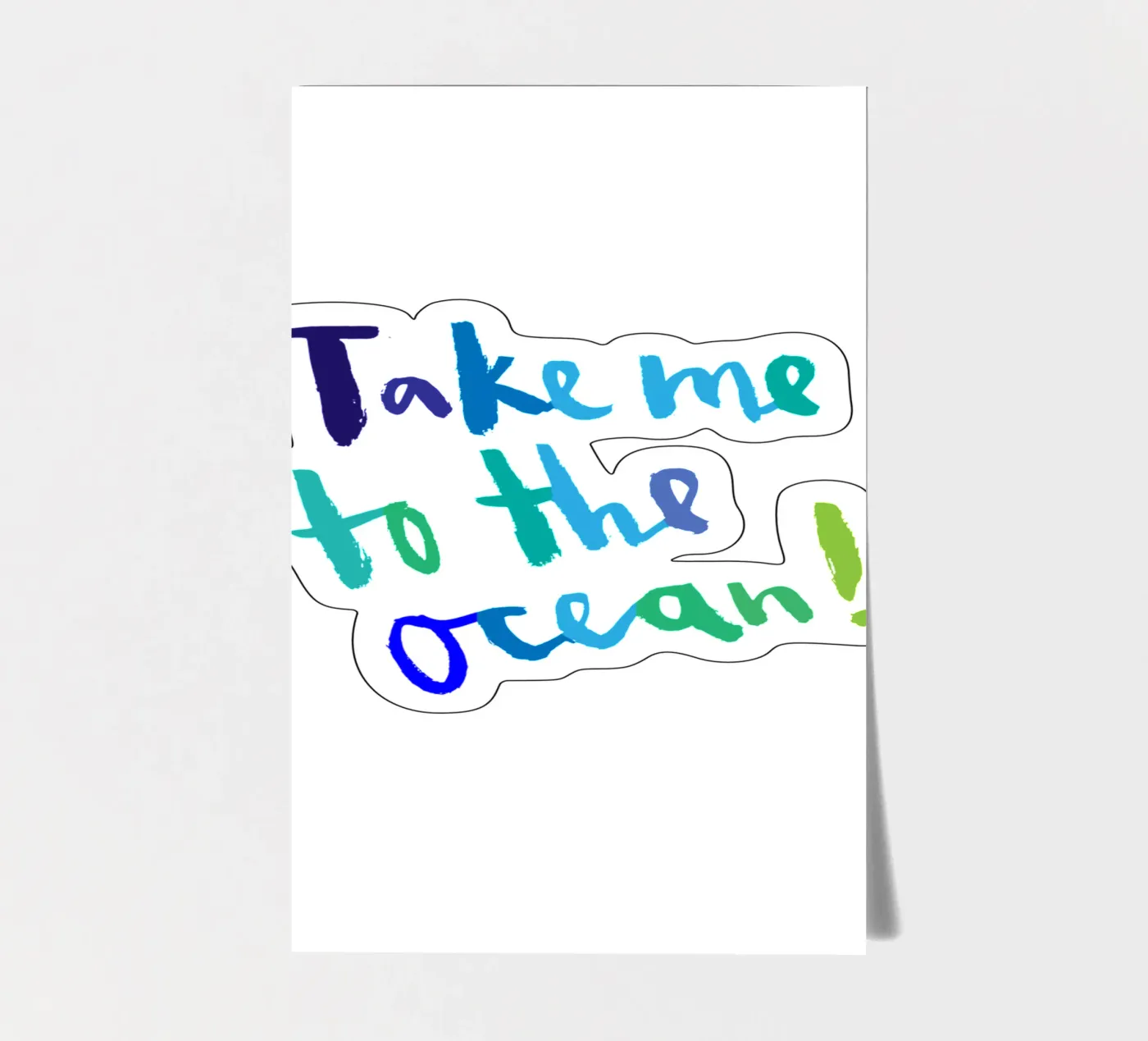 Ocean stickervel van Brushmeetspaper