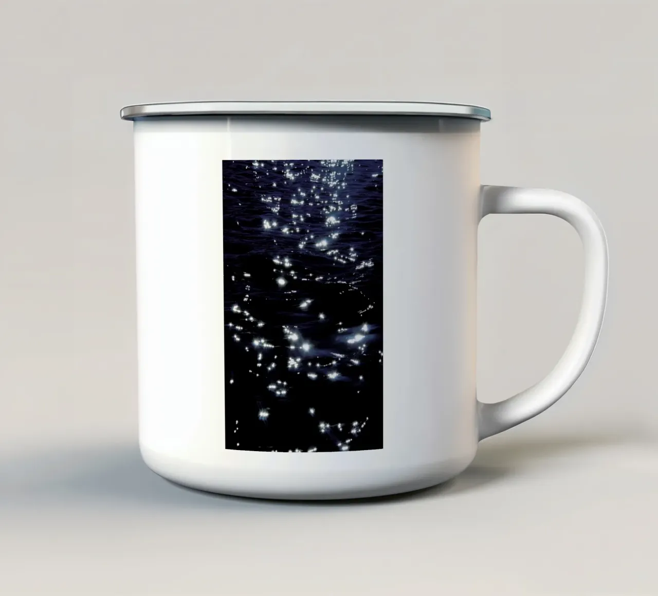 Sunshine Kissing Water enamel mug by Studio Nahili