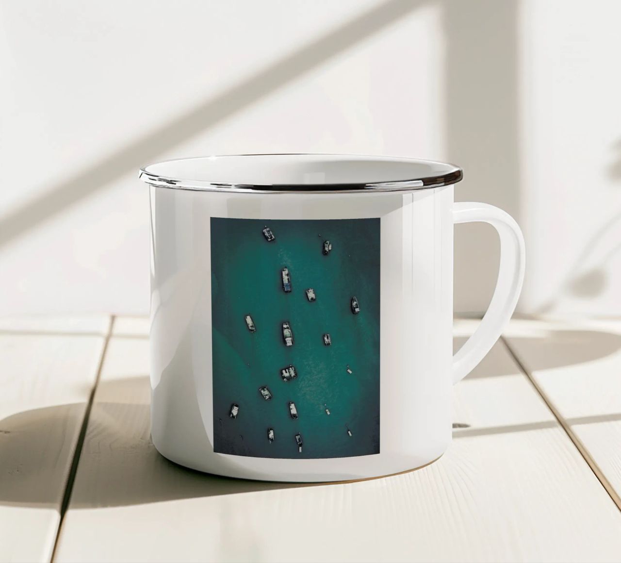 Raft Caravan tazza in smalto da Airpixels
