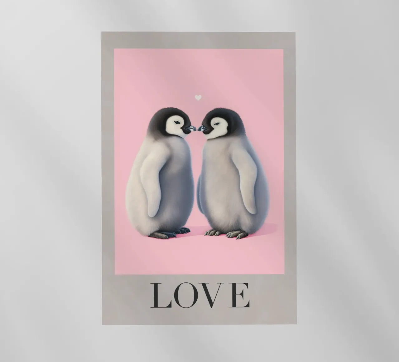 Cari pinguini con un cuore pellicola backlit da Carinaprint