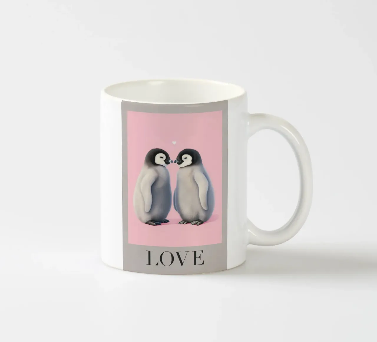 Cari pinguini con un cuore tazza in ceramica da Carinaprint