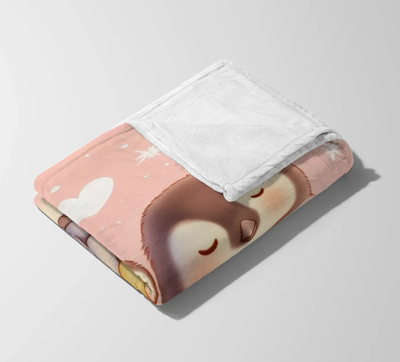 Pinguini romantici con un cuore coperta in pile da Carinaprint