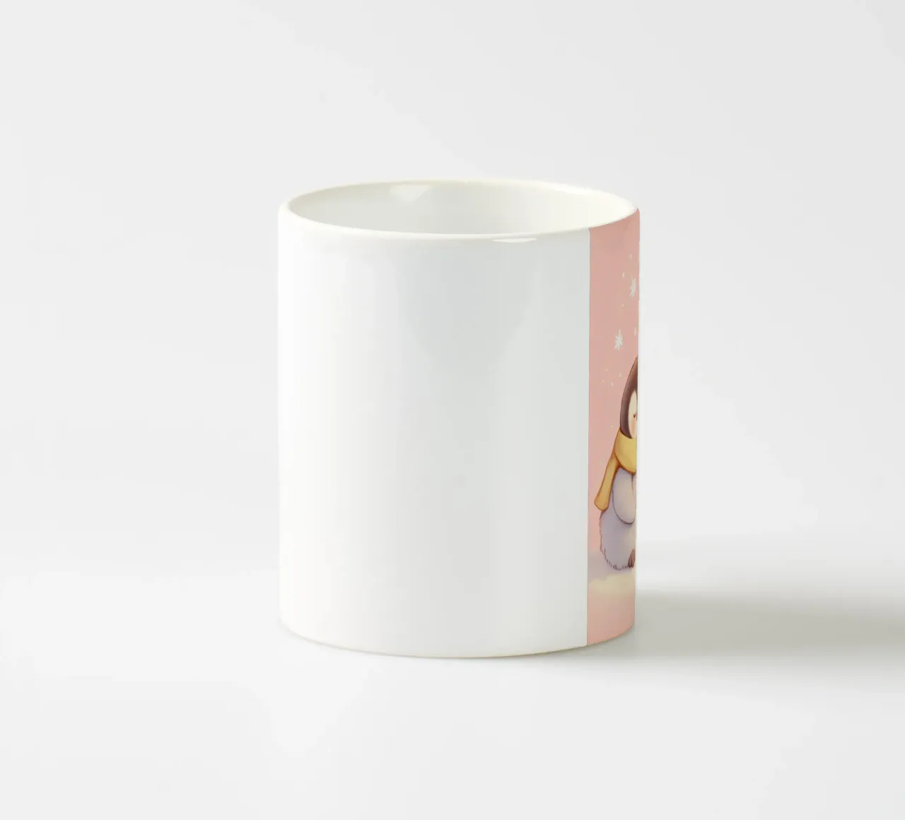 Pinguini romantici con un cuore tazza in ceramica da Carinaprint