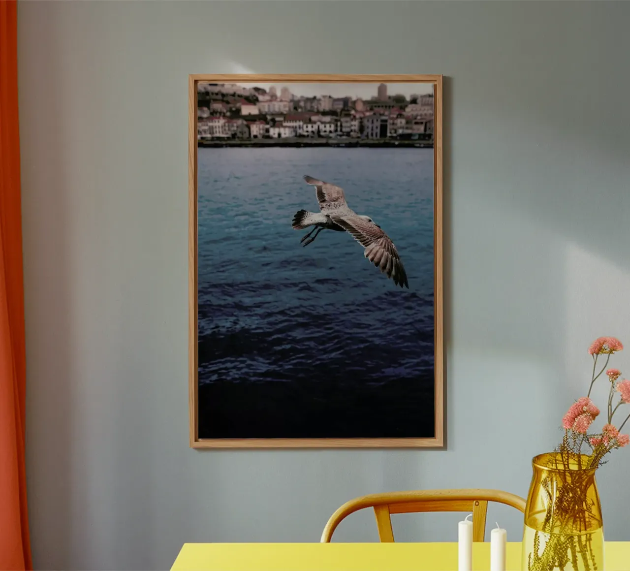 Seagull in Porto alluminio dibond da Sebastian Hilgetag