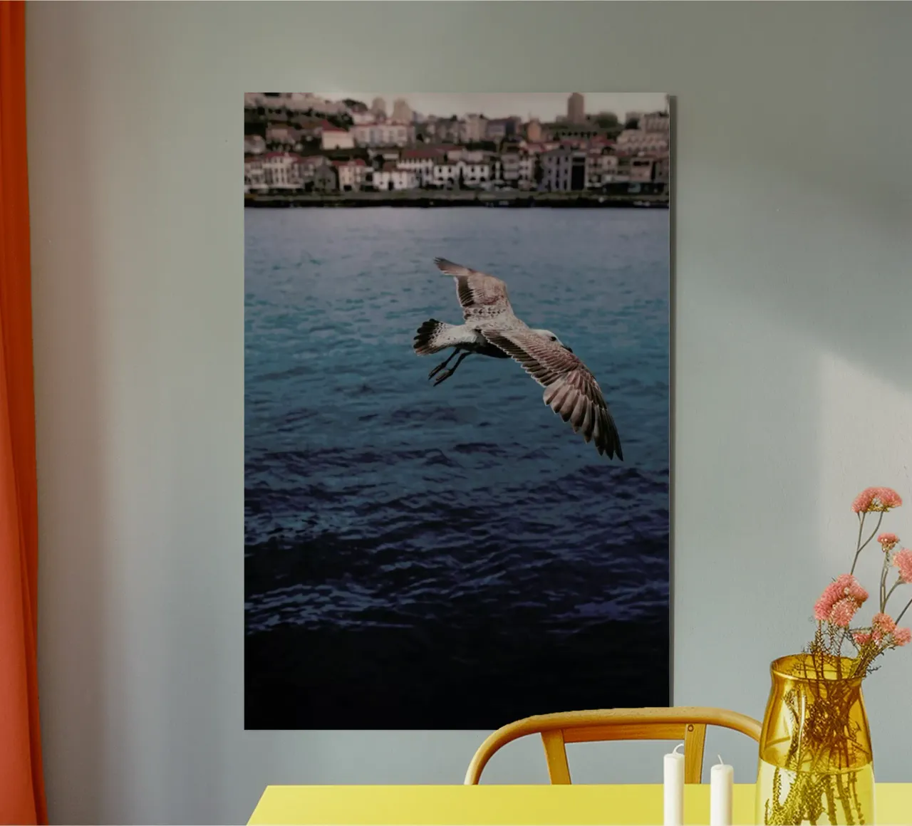 Seagull in Porto alluminio dibond da Sebastian Hilgetag