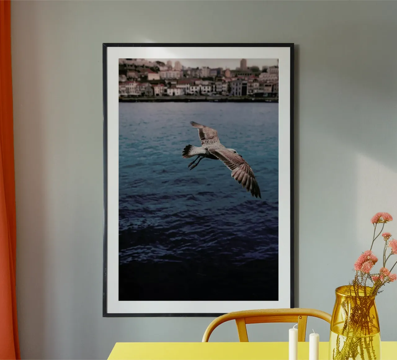 Seagull in Porto carta hahnemühle da Sebastian Hilgetag