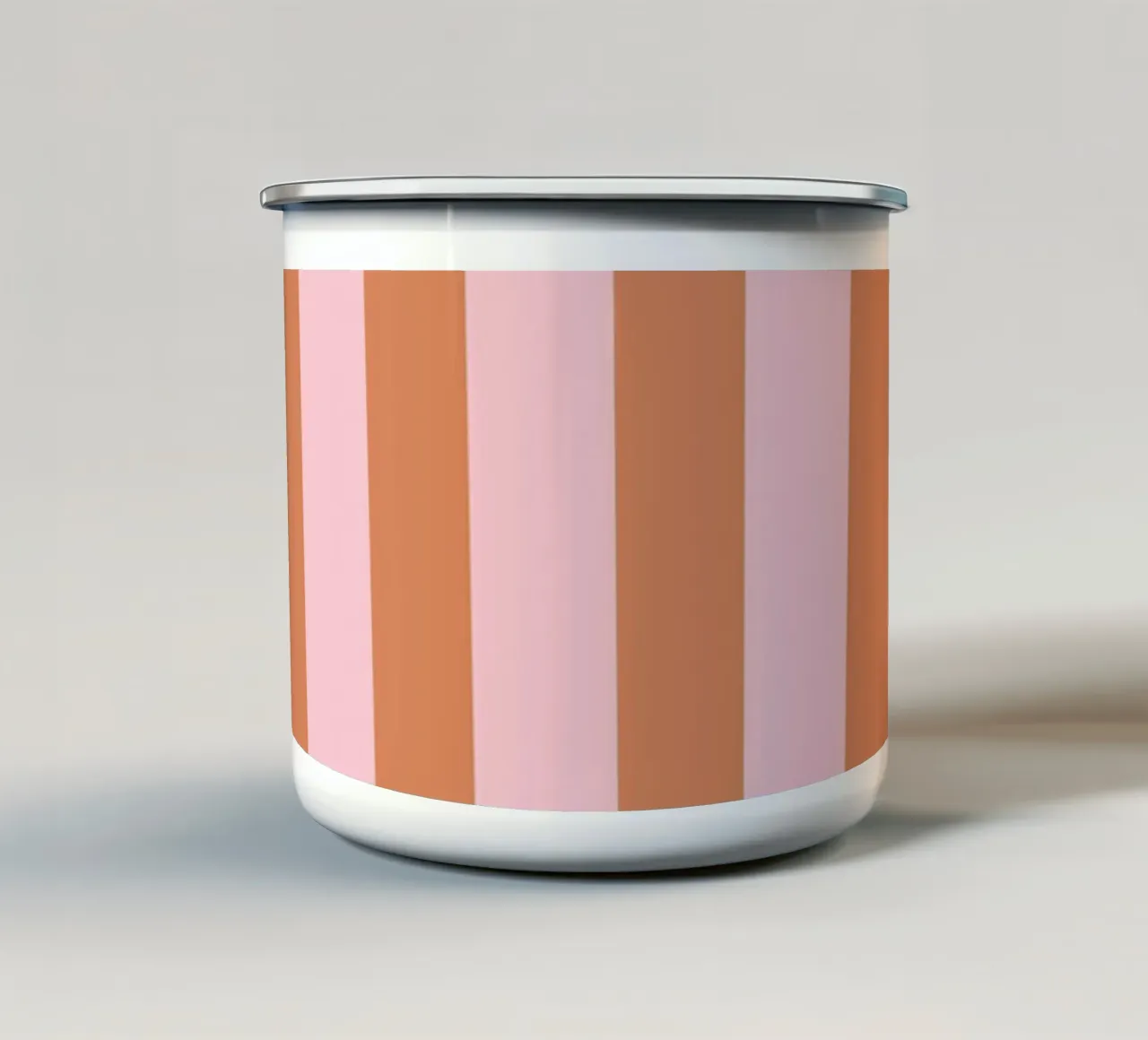 Retro Streifen Rosa Rot tazza in smalto da BAINAI KIDS