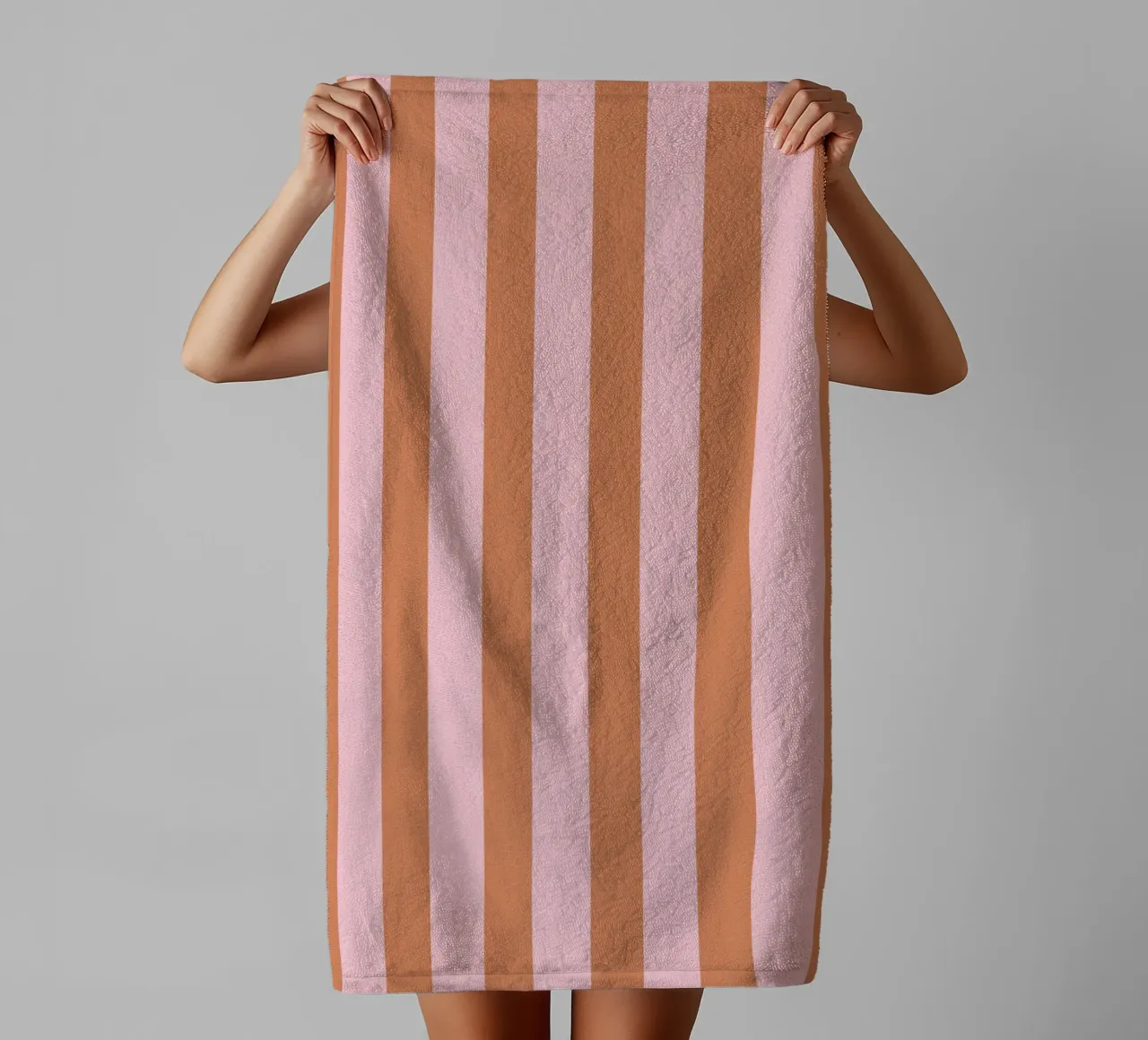 Retro Streifen Rosa Rot asciugamano da bagno da BAINAI KIDS