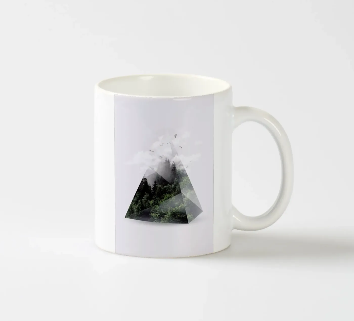 Forest Triangle ceramic mug by Róbert Farkas