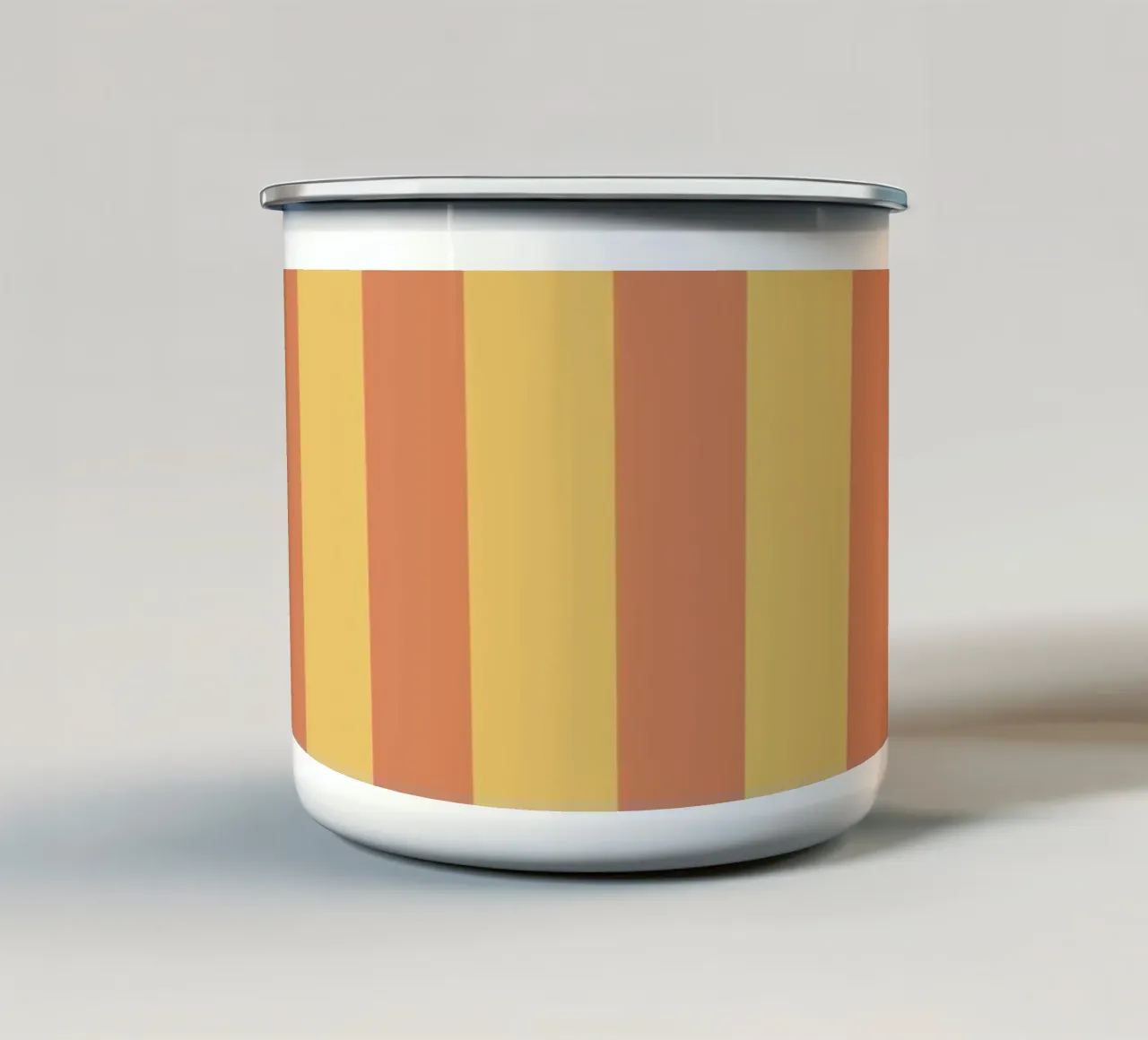 Retro Streifen Gelb Orange tazza in smalto da BAINAI KIDS