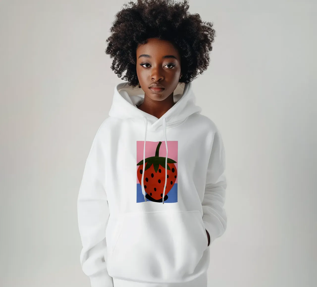 Strawberry felpa con cappuccio da Rosi Feist