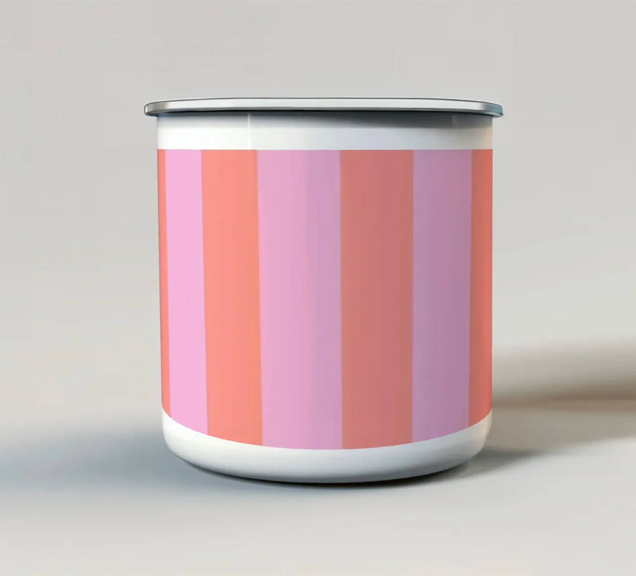 Retro Streifen Lila Rosa tazza in smalto da BAINAI KIDS