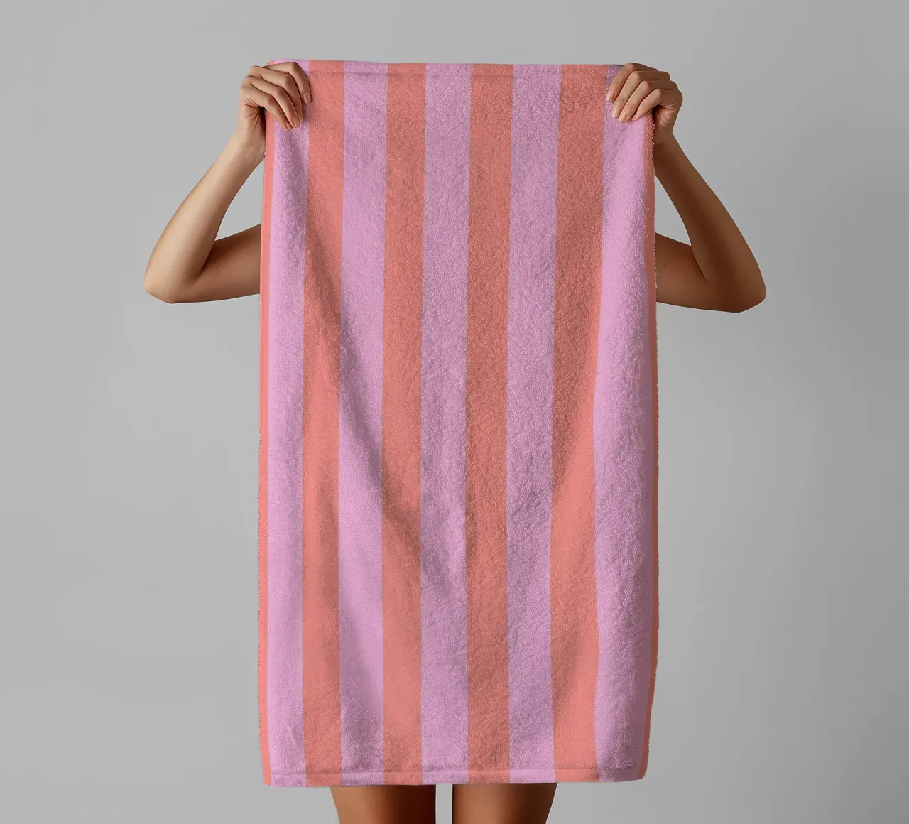 Retro Streifen Lila Rosa asciugamano da bagno da BAINAI KIDS