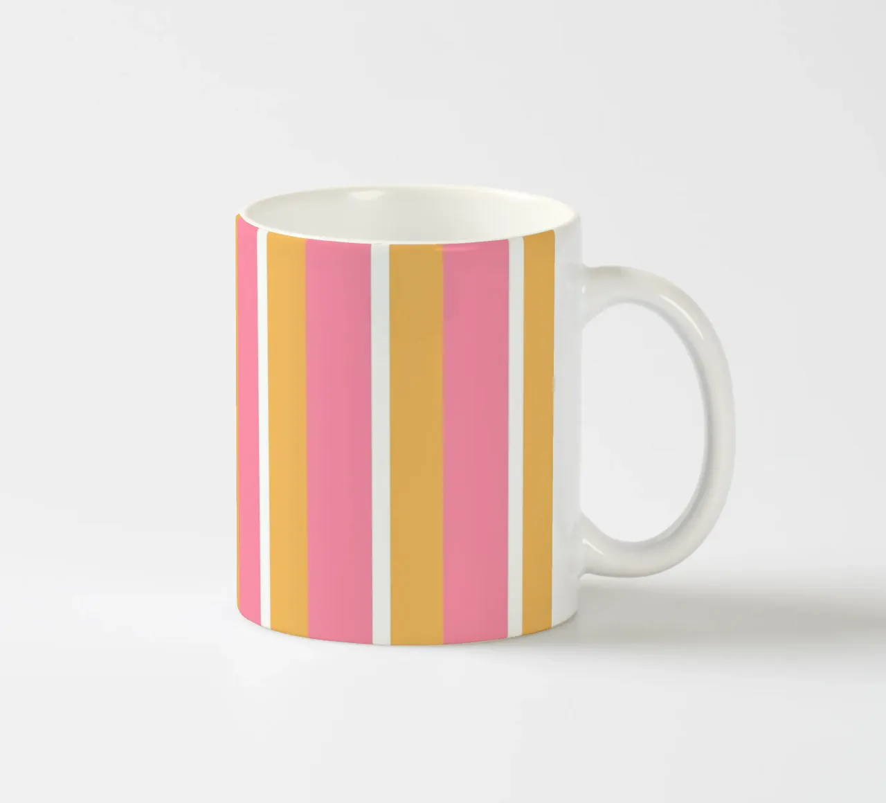Retro Streifen Gelb Rosa tazza in ceramica da BAINAI KIDS