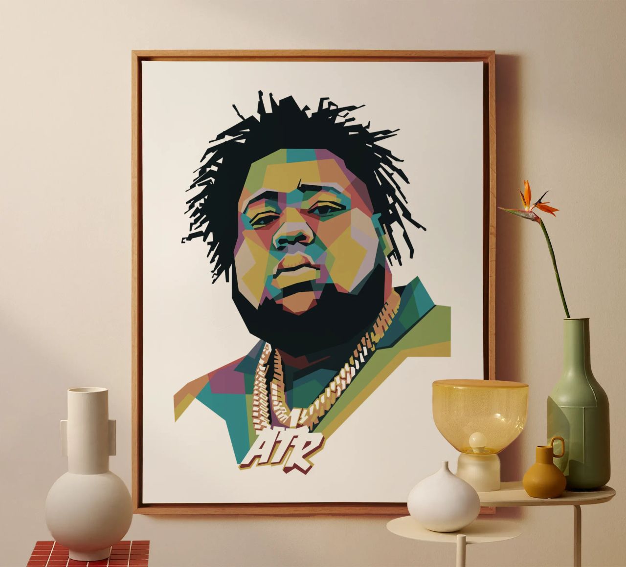 Rod Wave WPAP canvas by Alkahfsmart