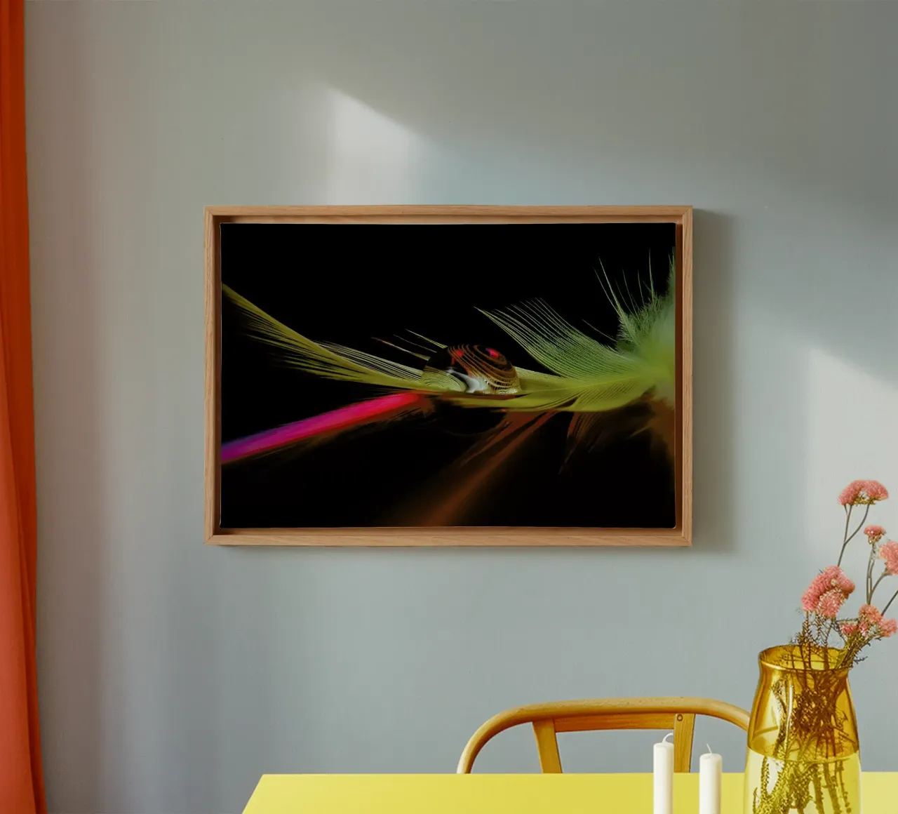 Colors in the Drop - AidaIaneva tela con Cornice a cassetta da Pictufy