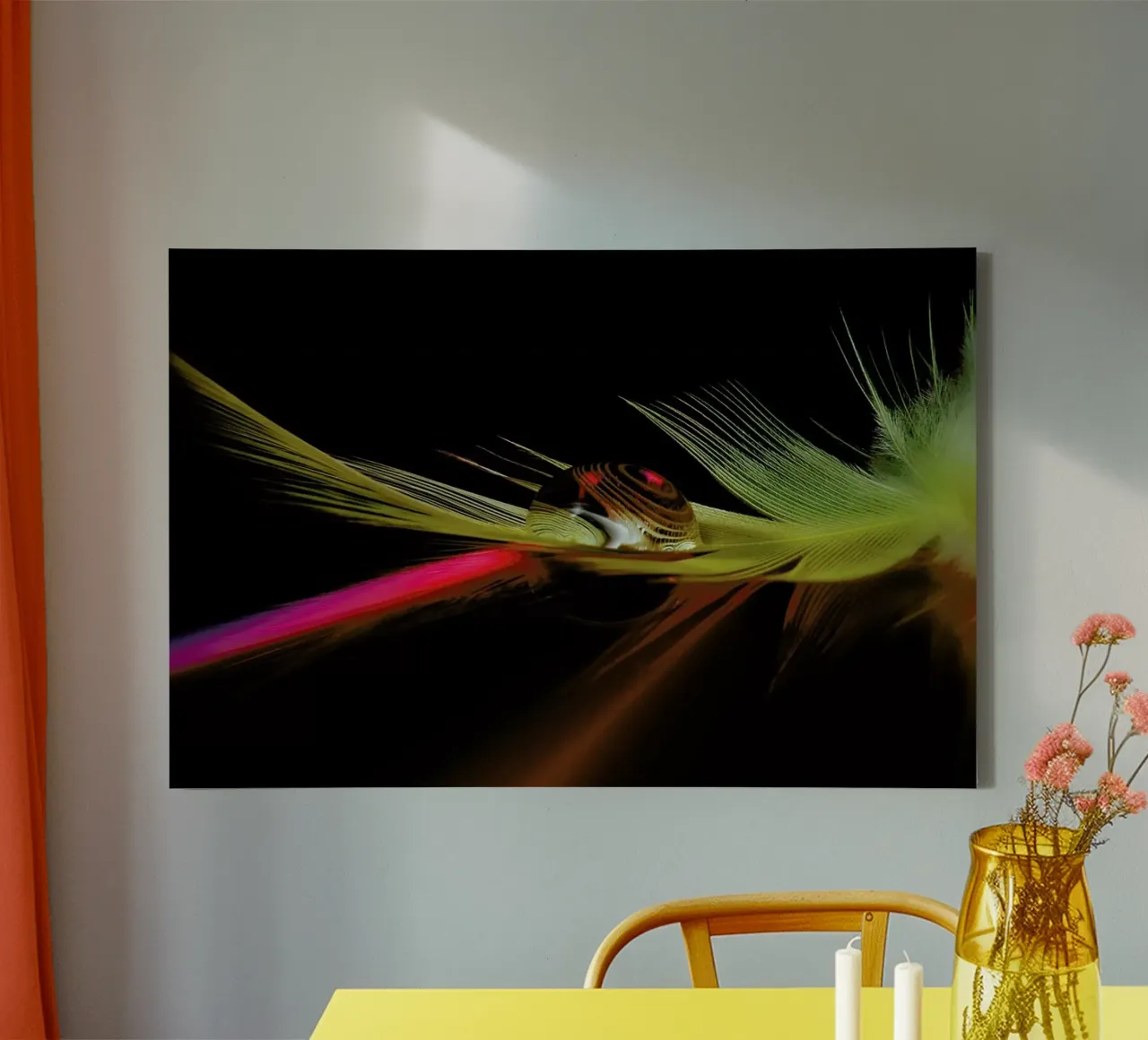Colors in the Drop - AidaIaneva tela con Cornice a cassetta da Pictufy