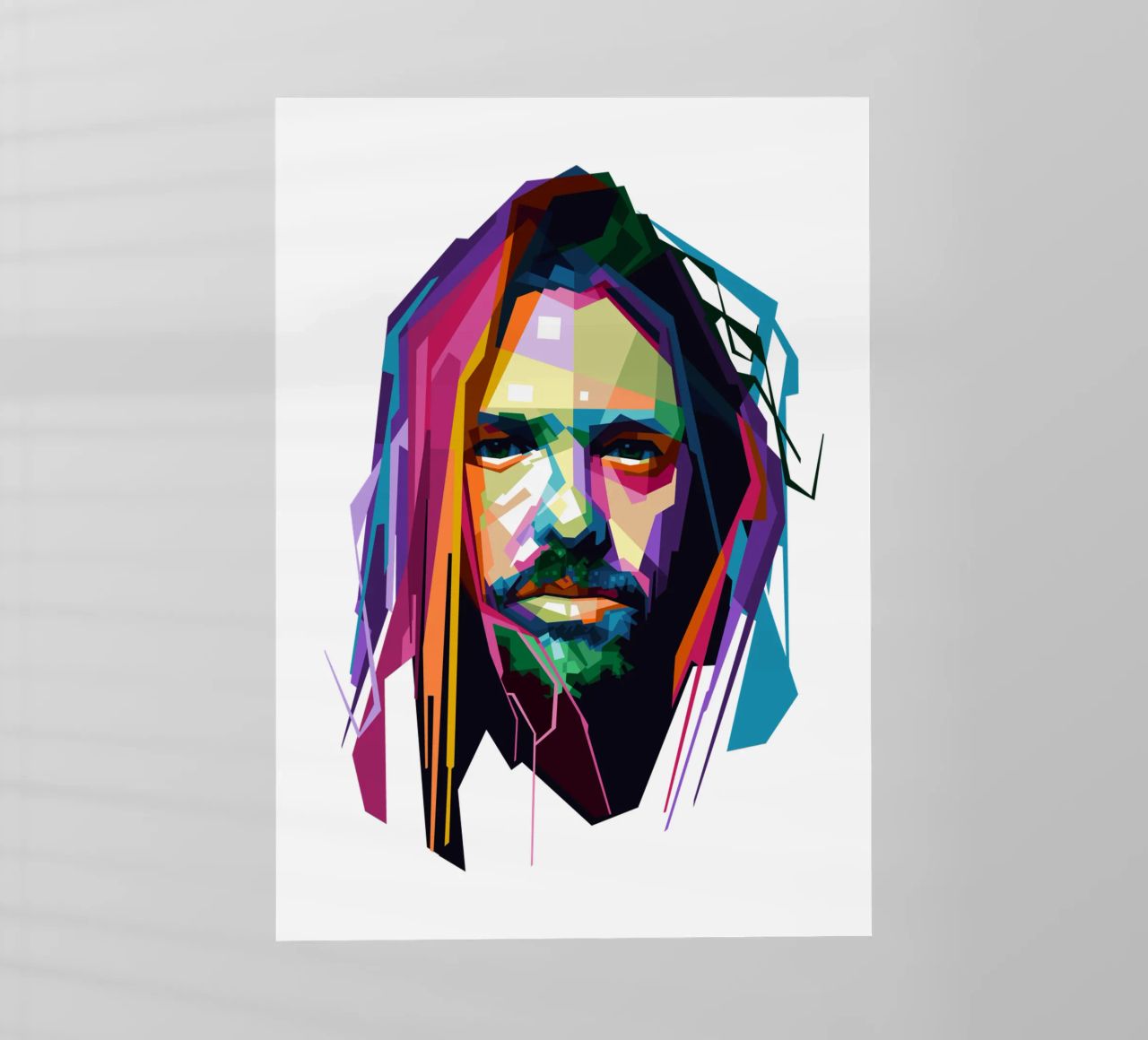 Taylor Hawkins in stile WPAP pellicola backlit da Alkahfsmart