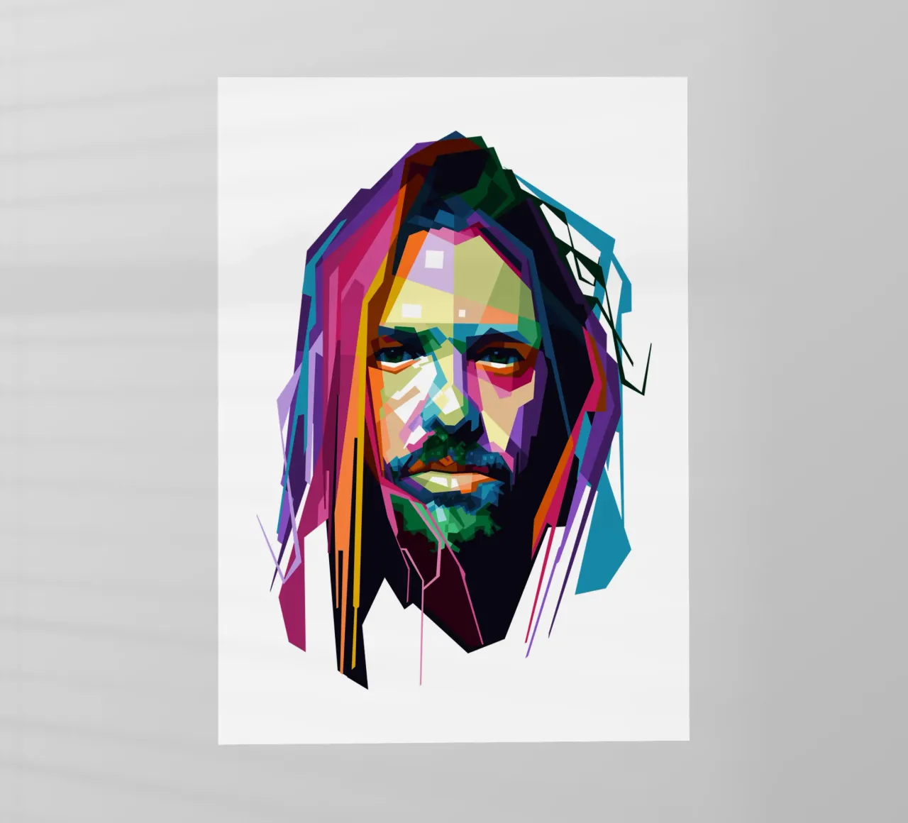Taylor Hawkins in stile WPAP pellicola backlit da Alkahfsmart