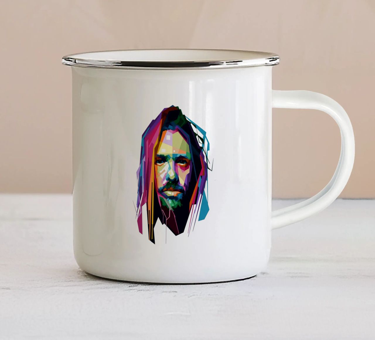Taylor Hawkins in stile WPAP tazza in smalto da Alkahfsmart