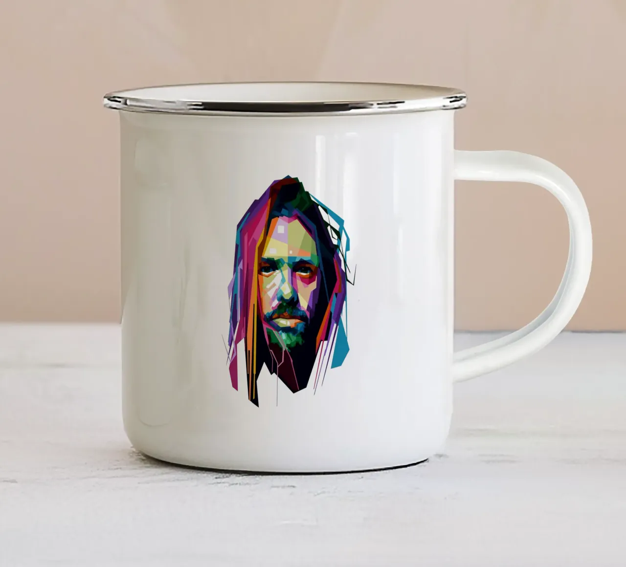 Taylor Hawkins in stile WPAP tazza in smalto da Alkahfsmart