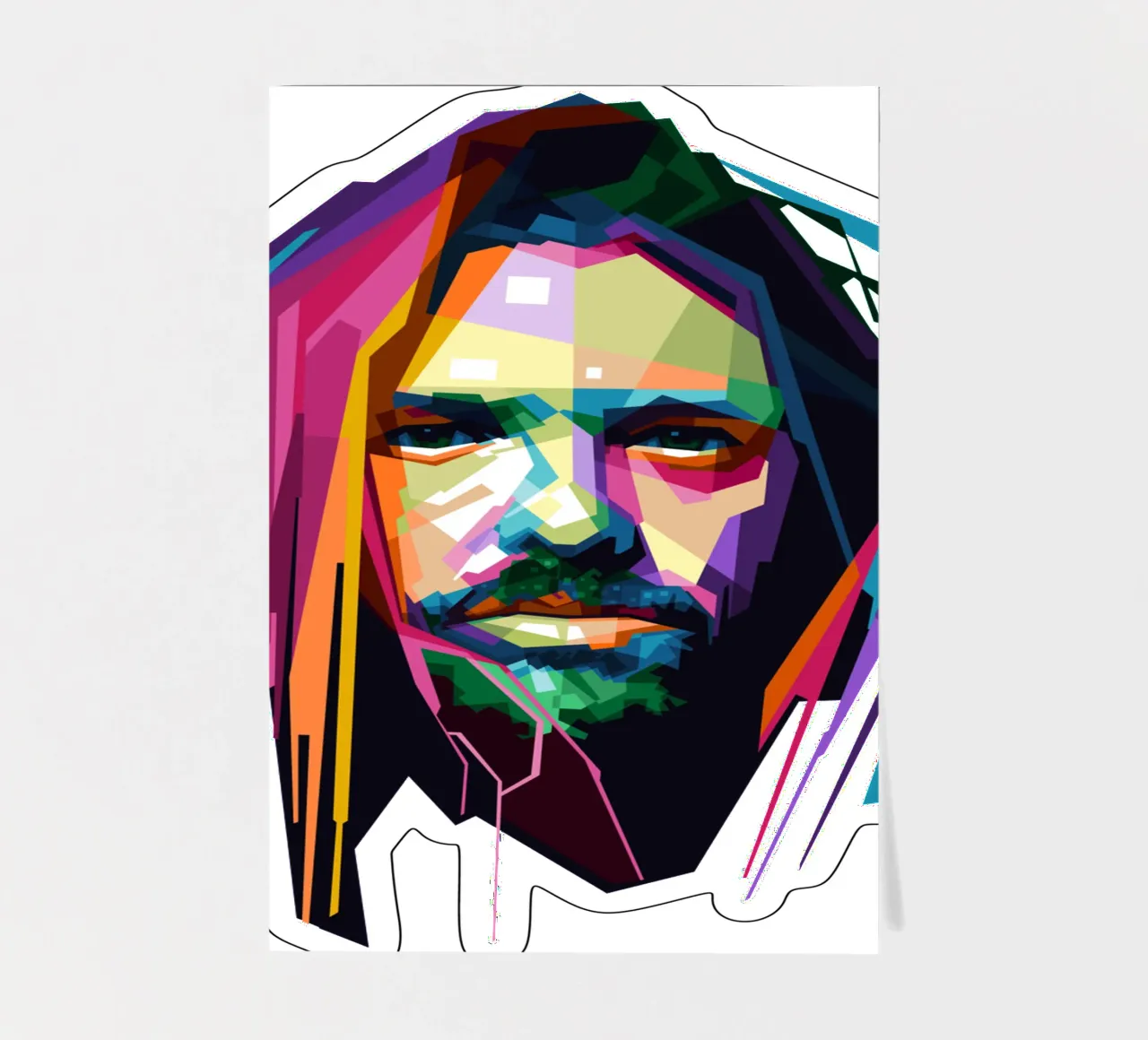 Taylor Hawkins dans le style WPAP planche autocollant de Alkahfsmart