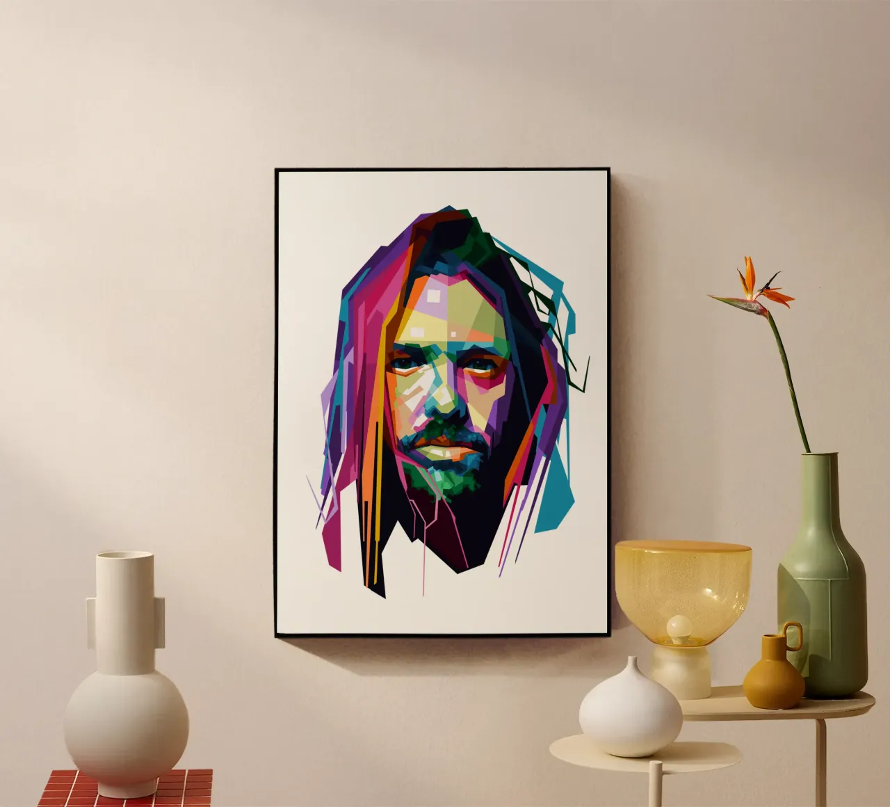 Taylor Hawkins in stile WPAP plexiglass da Alkahfsmart
