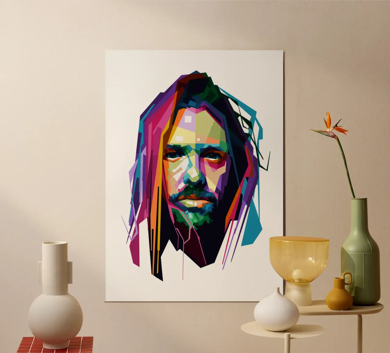 Taylor Hawkins in stile WPAP alluminio dibond da Alkahfsmart