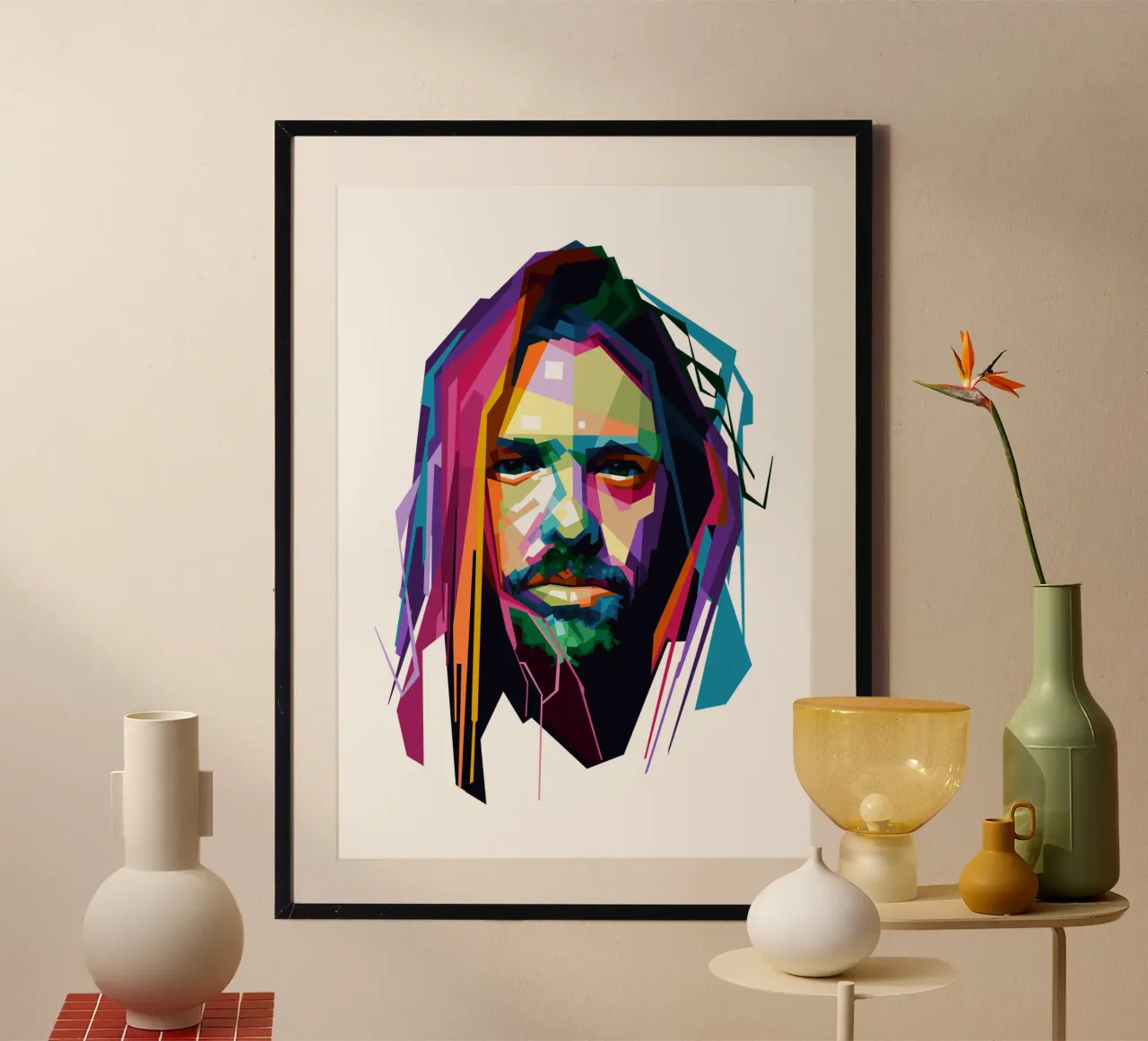 Taylor Hawkins in stile WPAP carta hahnemühle da Alkahfsmart