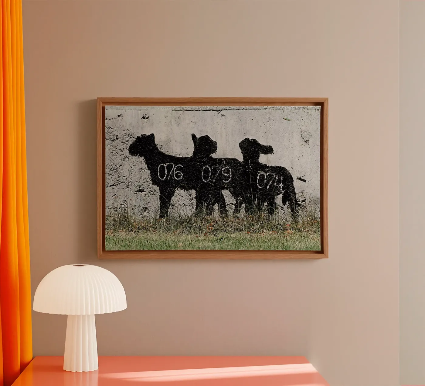 Sheep canvas van Michael Belhadi