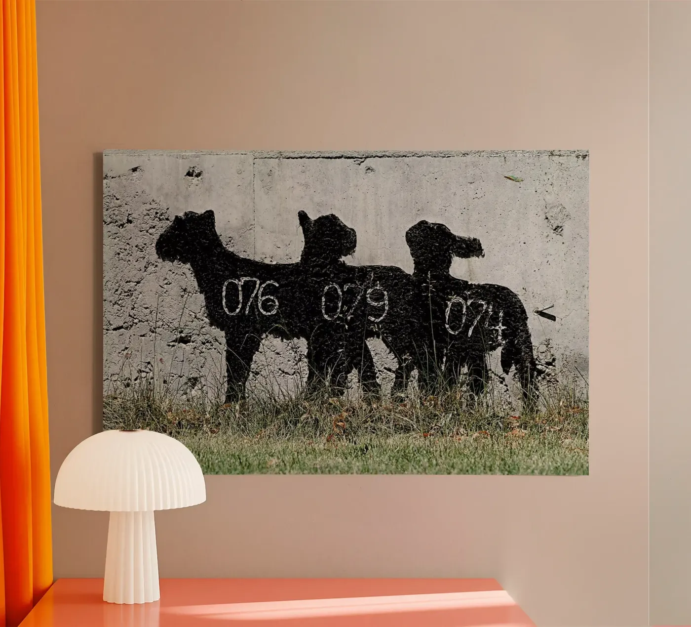 Sheep canvas van Michael Belhadi