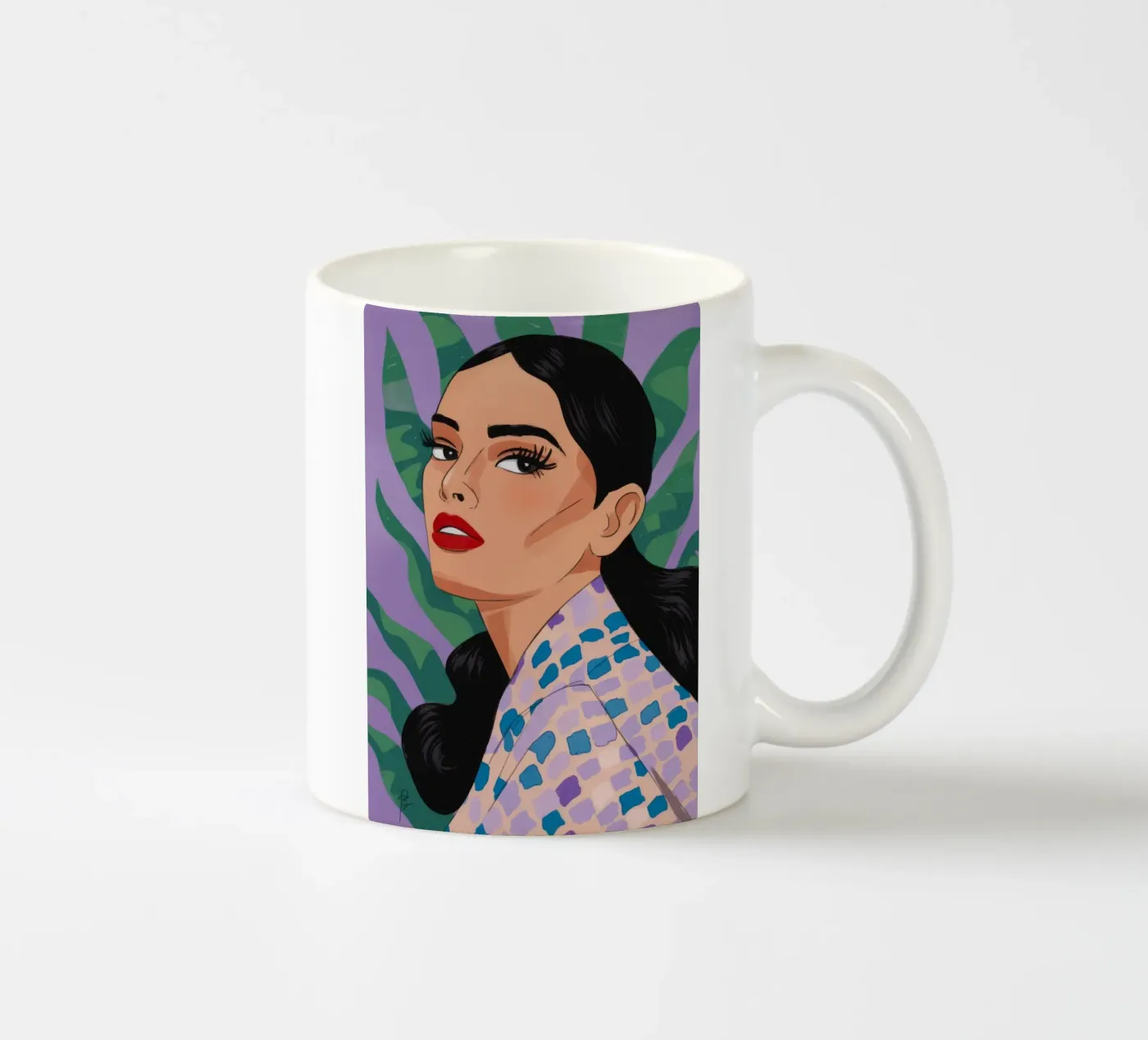 Patterned Nature Elegance ceramic mug by Prism Palette