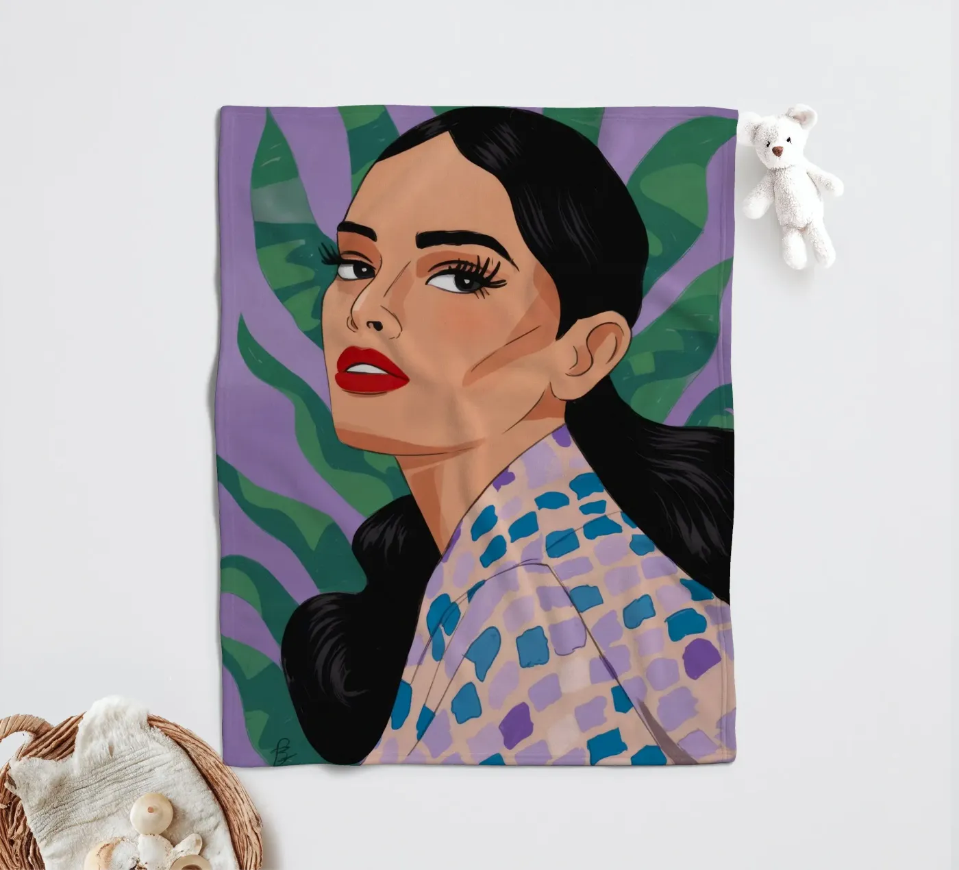 Patterned Nature Elegance fleece blanket by Prism Palette