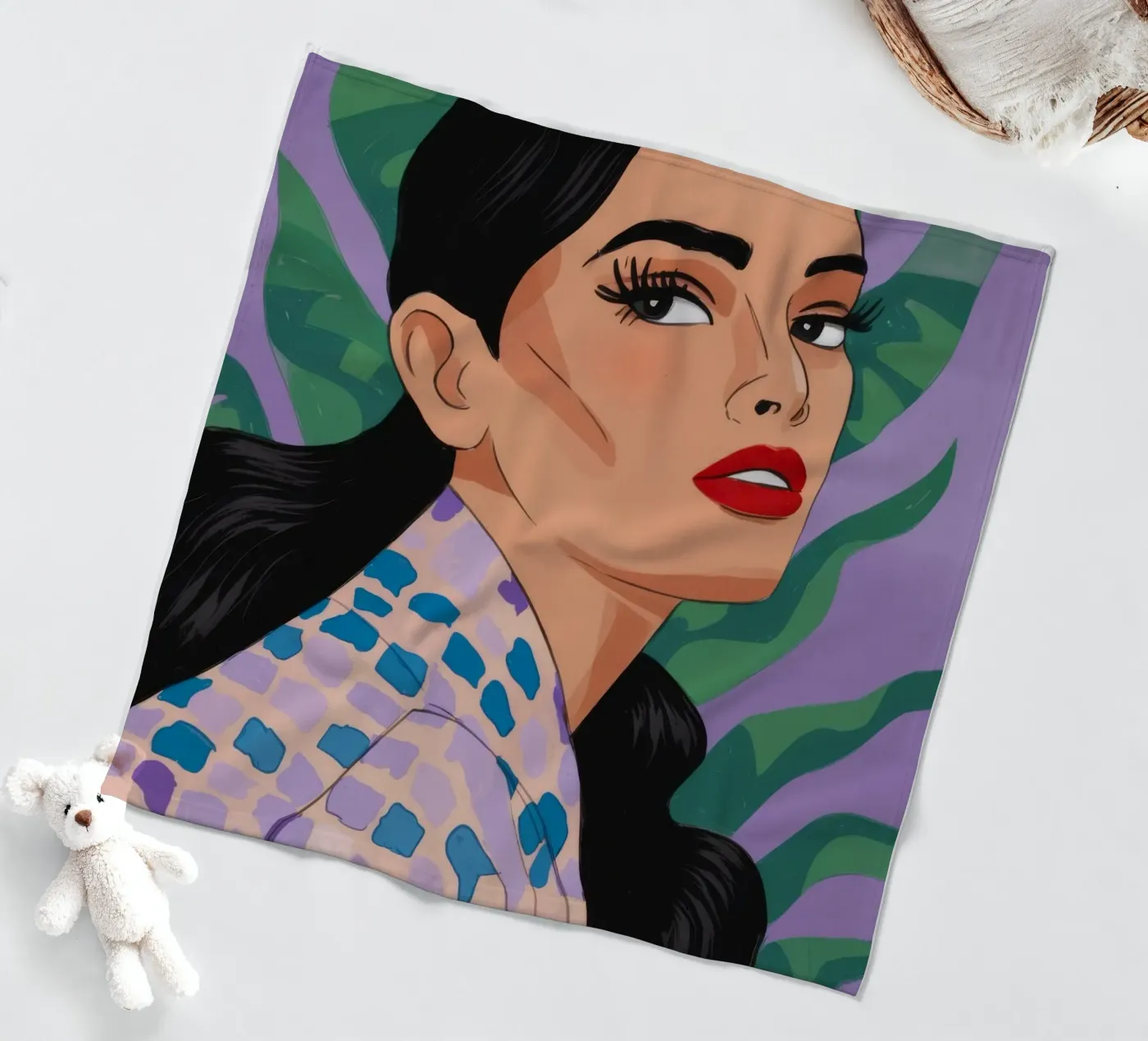 Patterned Nature Elegance fleece blanket by Prism Palette