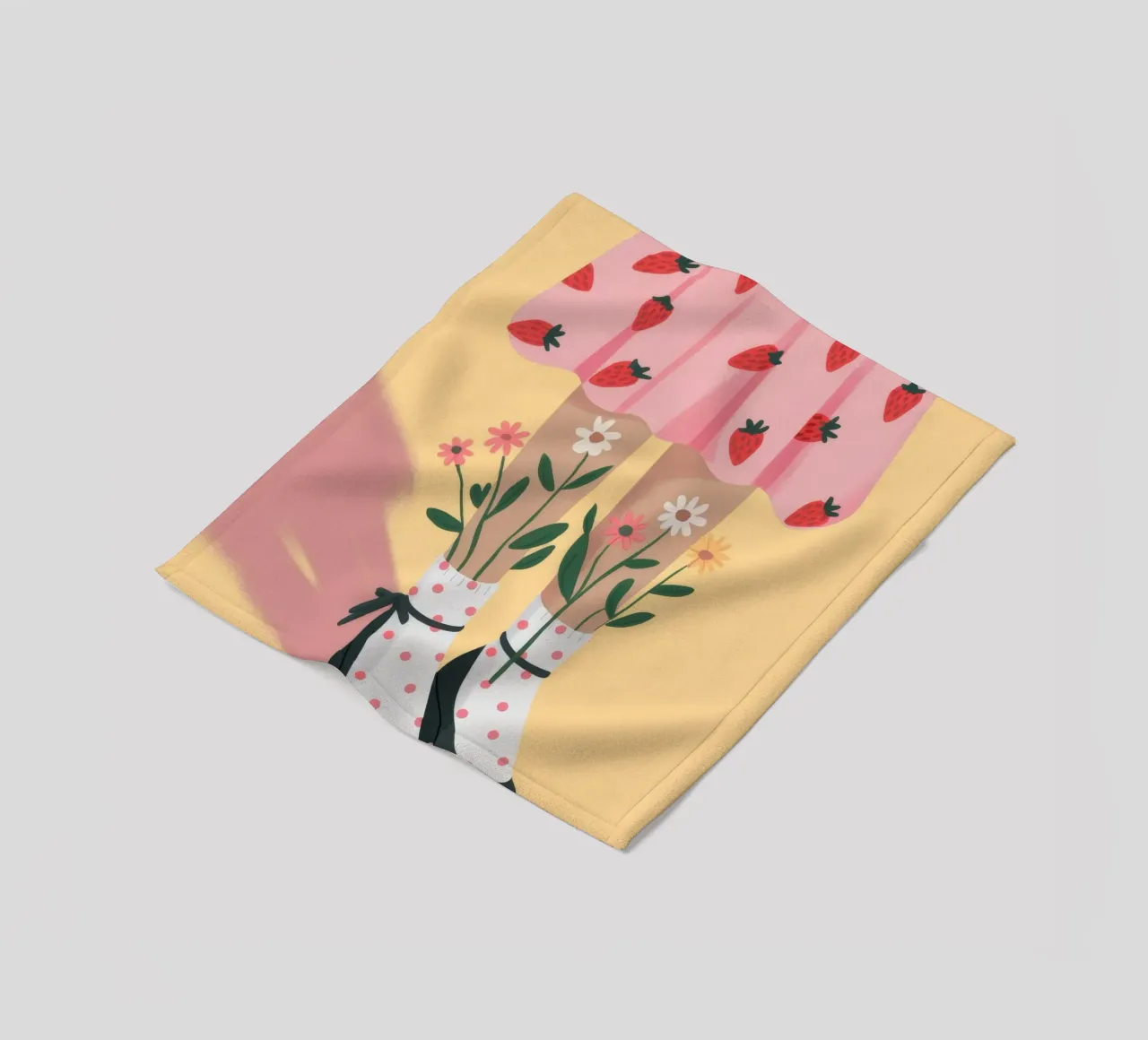 Radiant Tea Gathering fleece blanket by Prism Palette