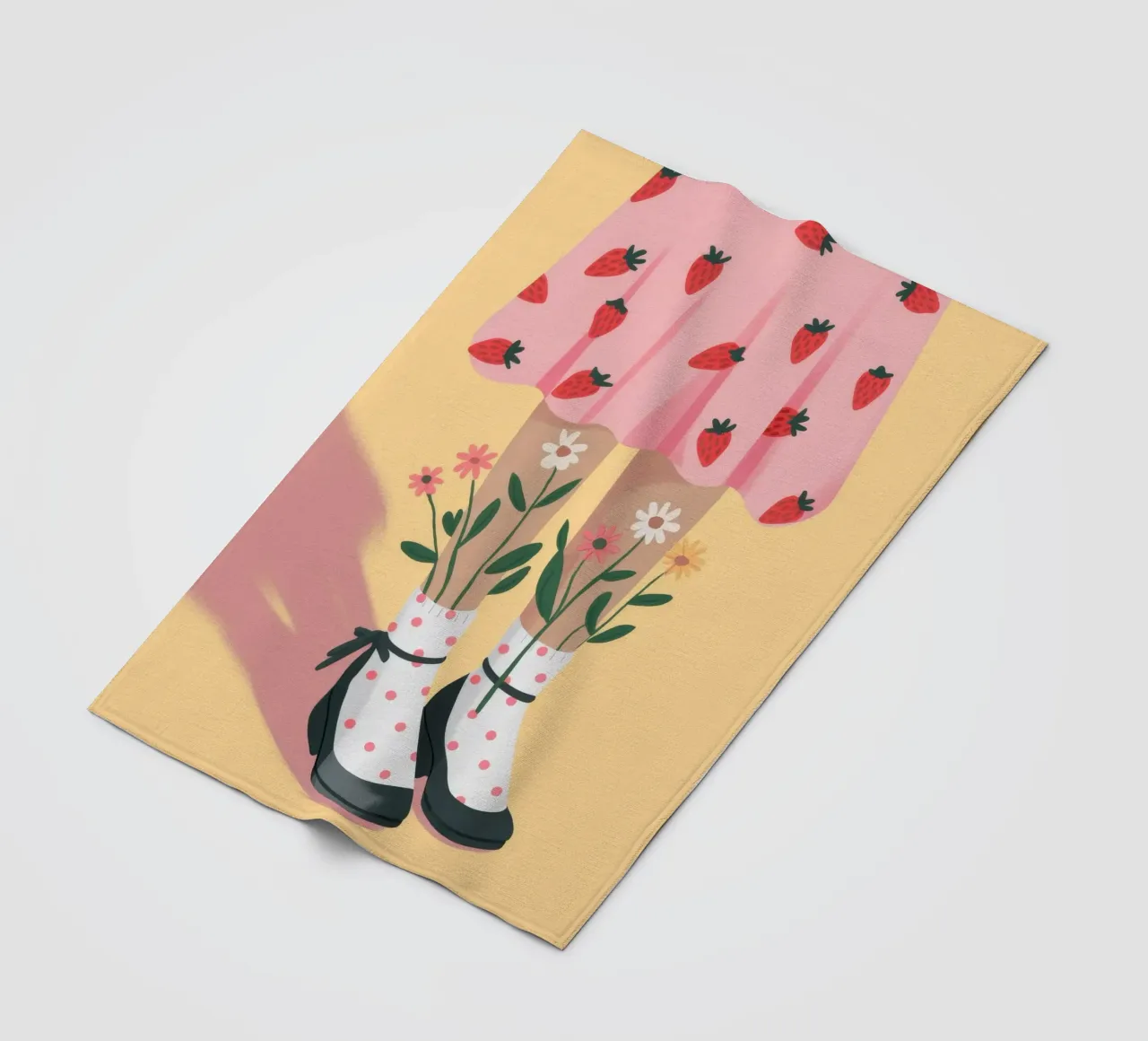 Radiant Tea Gathering fleece blanket by Prism Palette
