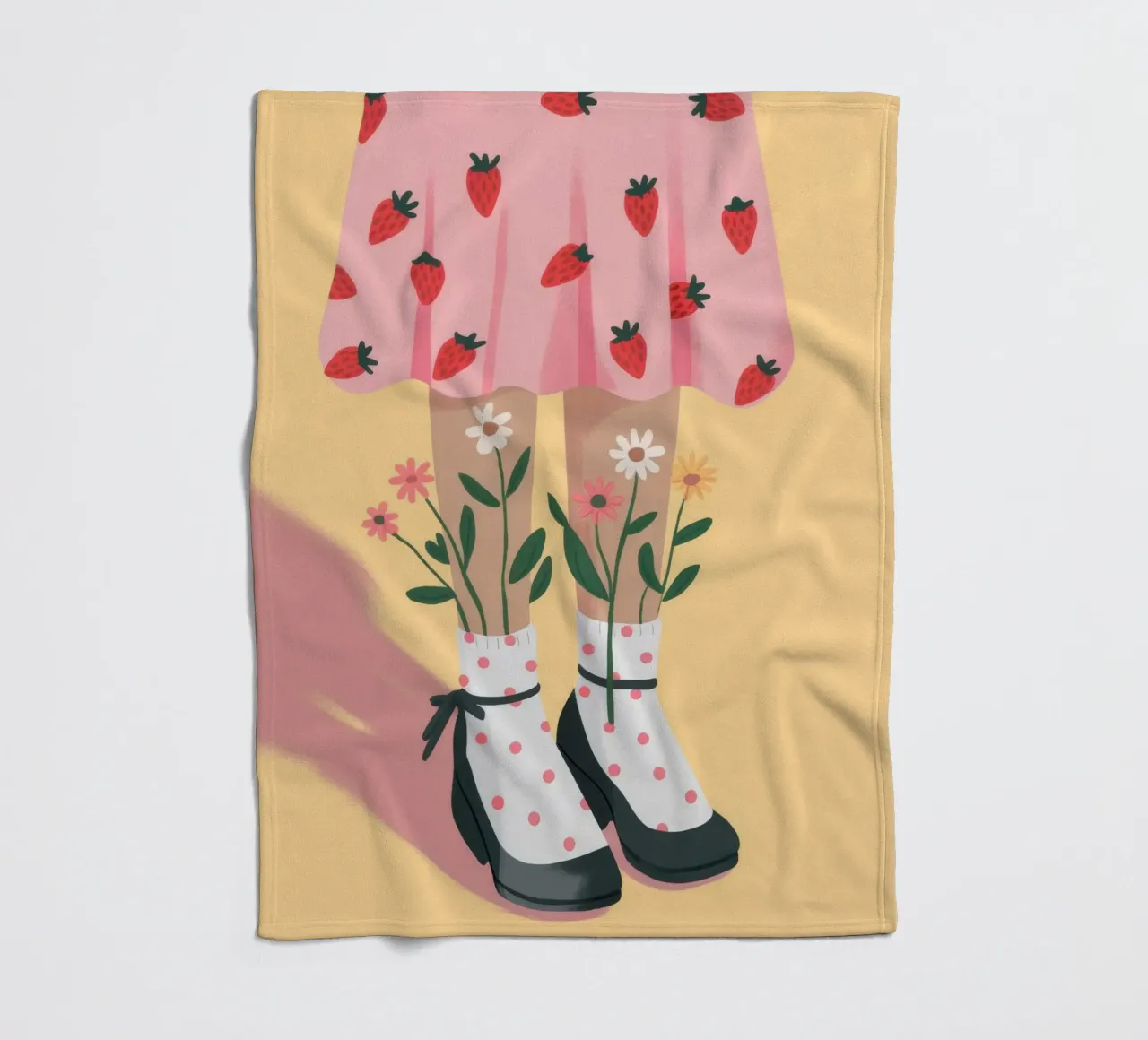 Radiant Tea Gathering fleece blanket by Prism Palette