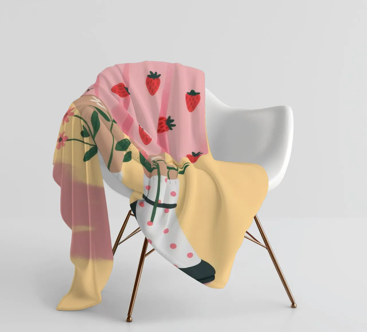 Radiant Tea Gathering fleece blanket by Prism Palette