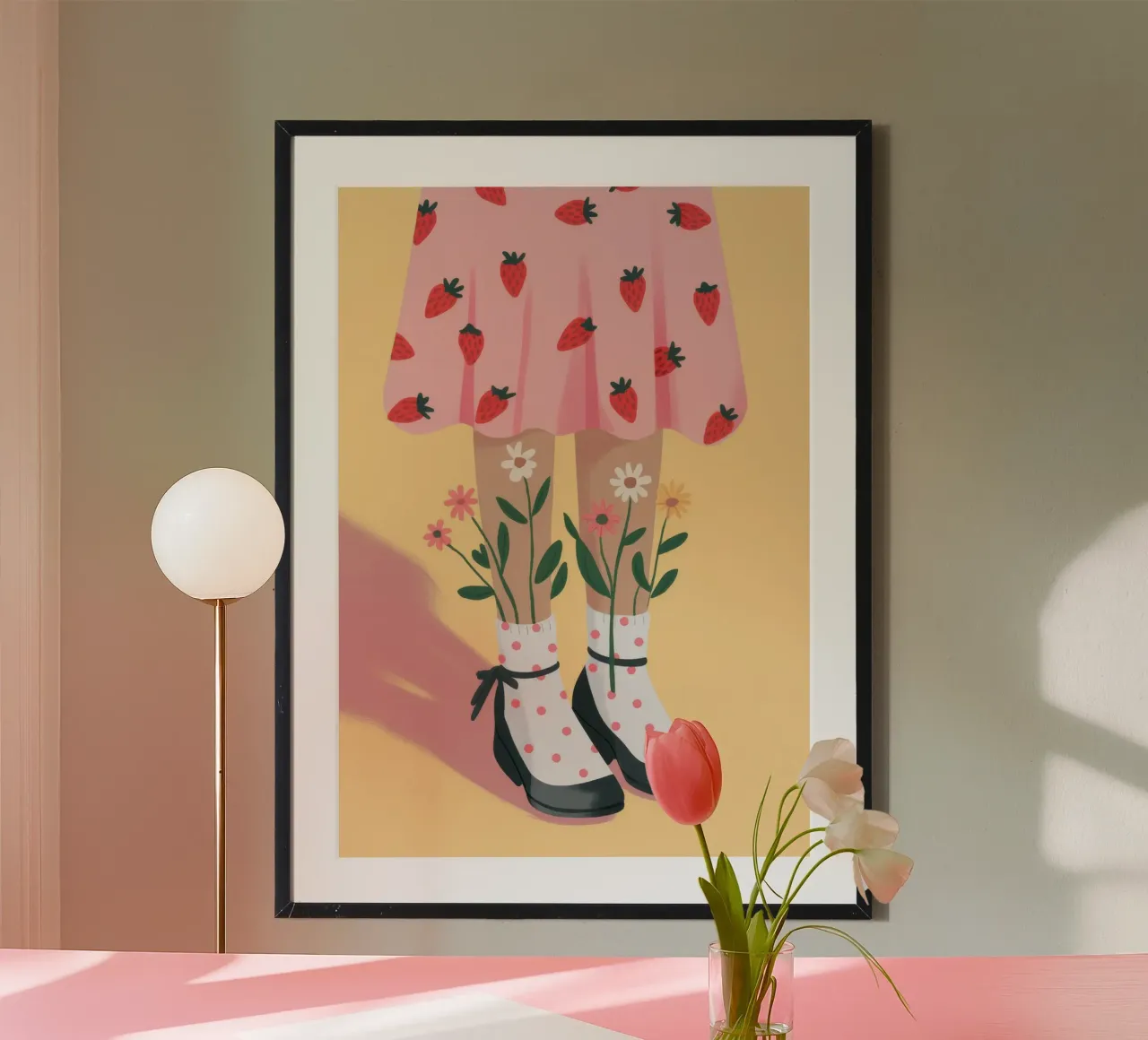 Raccolta del tè radioso poster con telaio in plastica da Prism Palette