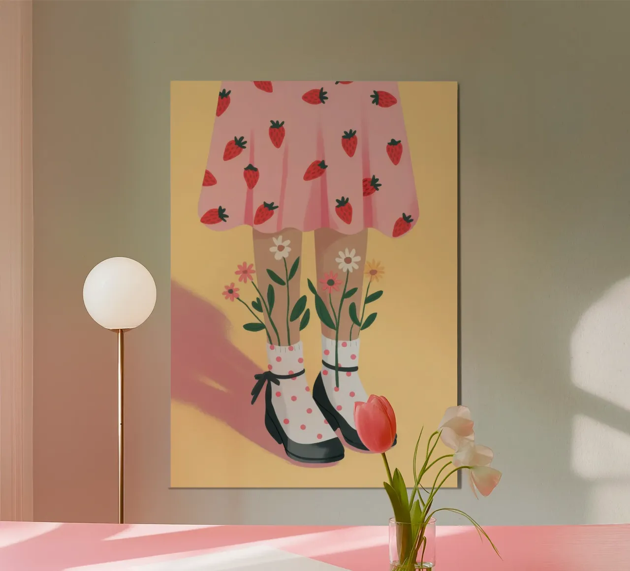 Raccolta del tè radioso poster con telaio in plastica da Prism Palette