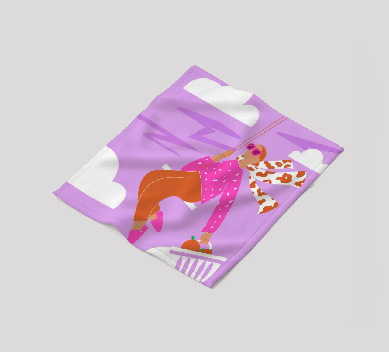 Soaring Dreamscape Adventure fleece blanket by Prism Palette