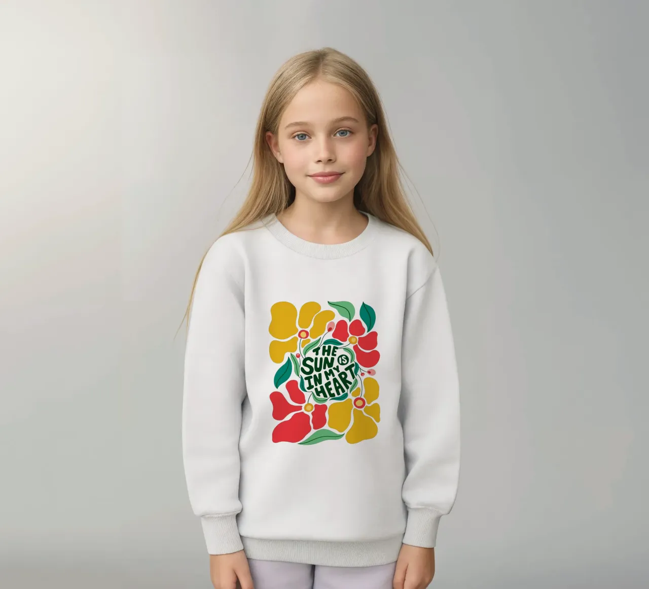 Il sole è nel mio cuore felpa bambino da easternspringco