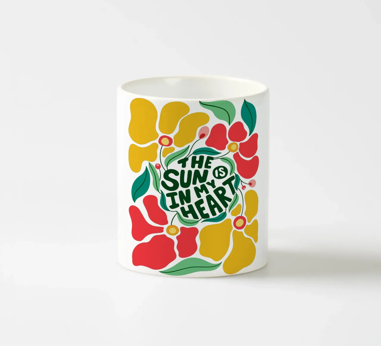 Il sole è nel mio cuore tazza in ceramica da easternspringco