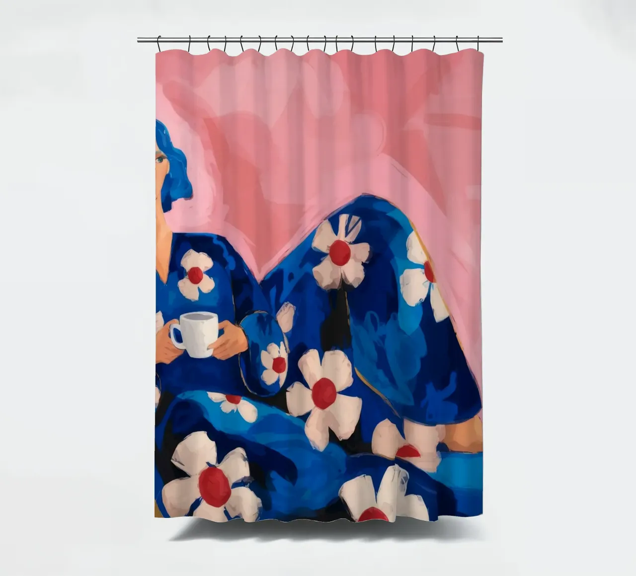 Floral Reverie shower curtain by Prism Palette