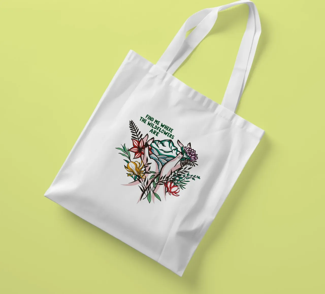 Finde mich, wo die Wildblumen sind Jutebeutel von easternspringco