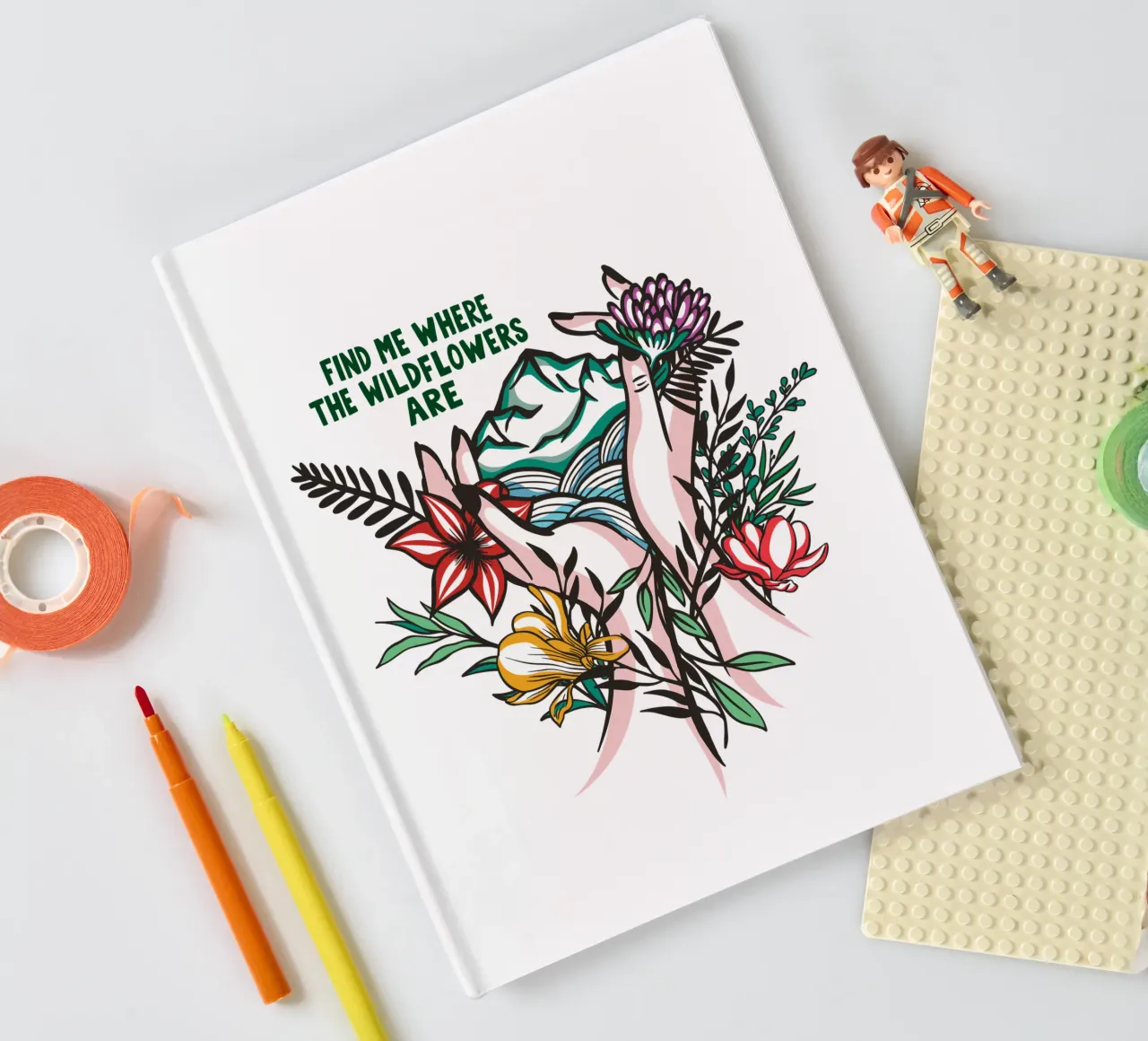 Find Me Where The Wildflowers Are notebook by easternspringco