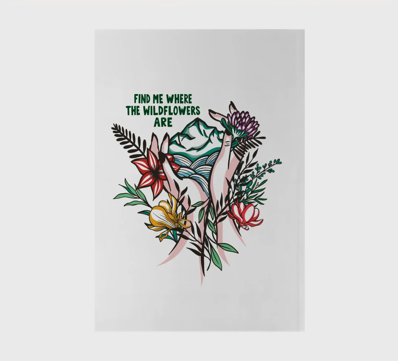 Find Me Where The Wildflowers Are notebook by easternspringco
